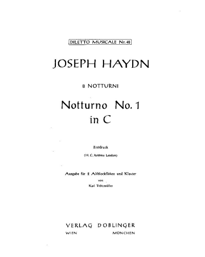 Notturno No. 1 in C major, op. Hob II:25 — Joseph Haydn