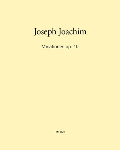 Variations, op. 10 — 约瑟夫·约阿希姆