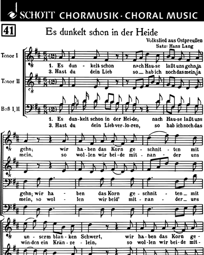 Es dunkelt schon in der Heide — Hans Lang