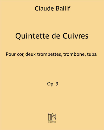 Brass Quintet, op. 9 — Claude Ballif