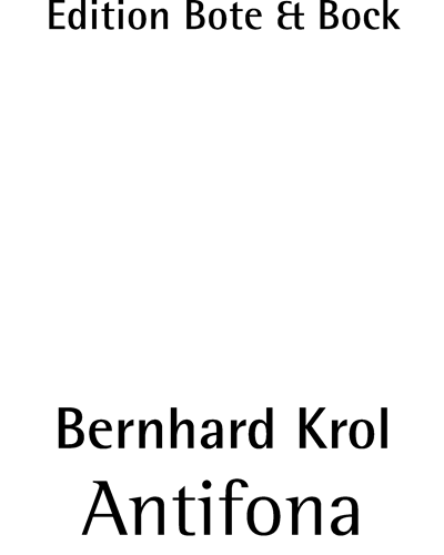 Antifona, op. 53a — Bernhard Krol
