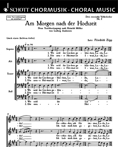 Drei russische Volkslieder — Friedrich Zipp