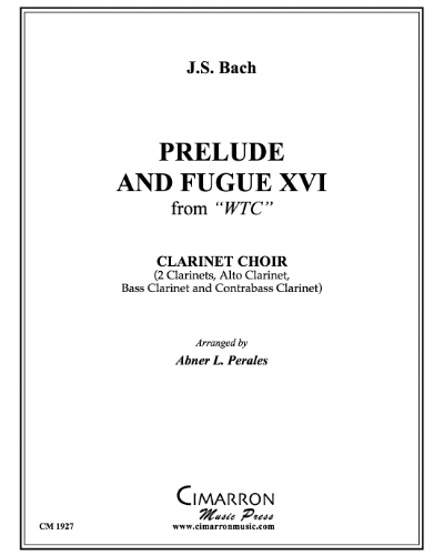 Prelude and Fugue No. 16 (from 'The Well-Tempered Clavier') — 巴赫