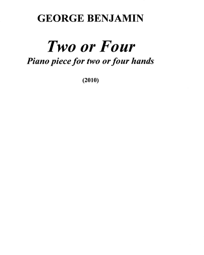 Two or Four — 乔治·本杰明