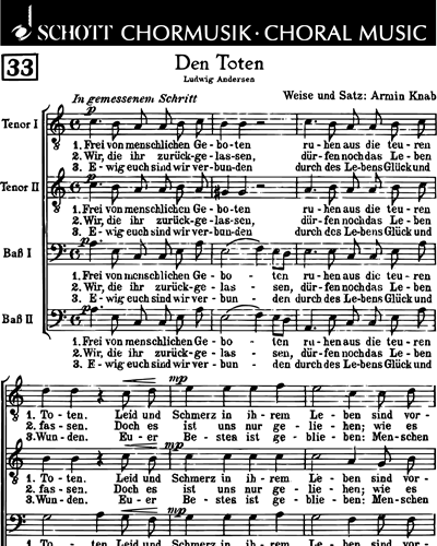 Den Toten — Armin Knab
