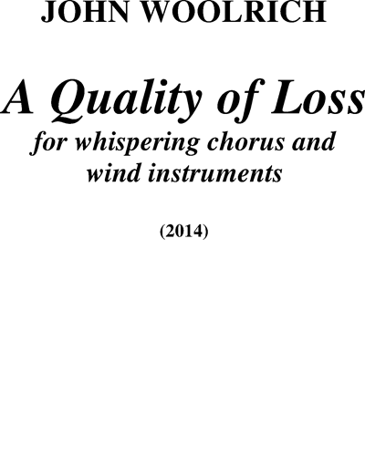 A Quality of Loss — John Woolrich