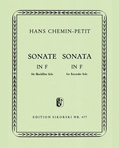 Sonata in F — Hans Chemin-Petit
