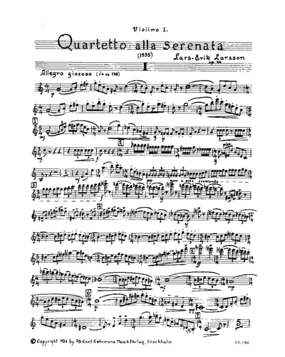 String Quartet No. 2, op. 44 — Lars-Erik Larsson