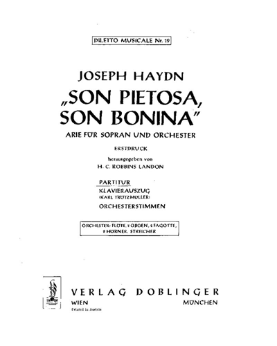 Son Pietosa, Son Bonina', Hob. XXXII:1/2 — 海顿