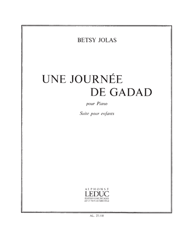 Une Journée de Gadad for Piano — Betsy Jolas