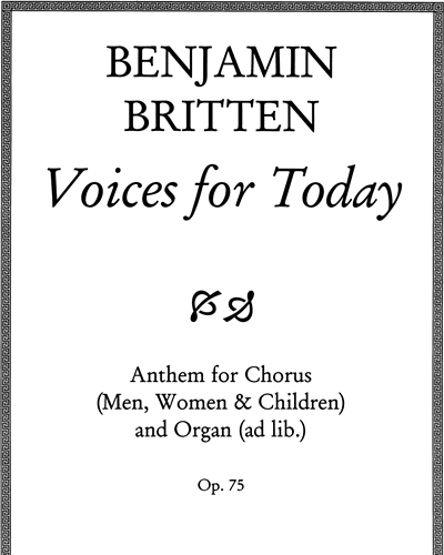 Voices for Today, op. 75 — 布里顿