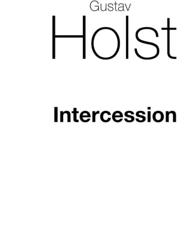 Intercession (from '6 Choruses, op. 53') — 霍尔斯特