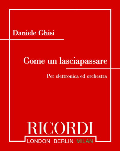 Come un lasciapassare — Daniele Ghisi