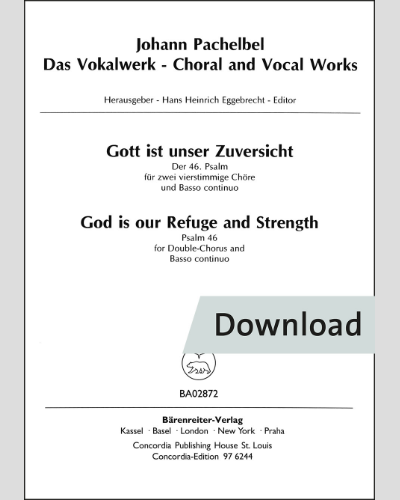 Gott ist unser Zuversicht - God is our Refuge and Strength — 帕赫贝尔
