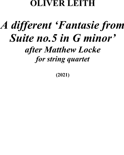 Fantasie (from 'Suite No. 5 in G minor') — Oliver Leith