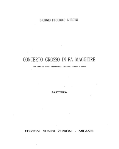 Concerto Grosso in F major — Giorgio Federico Ghedini