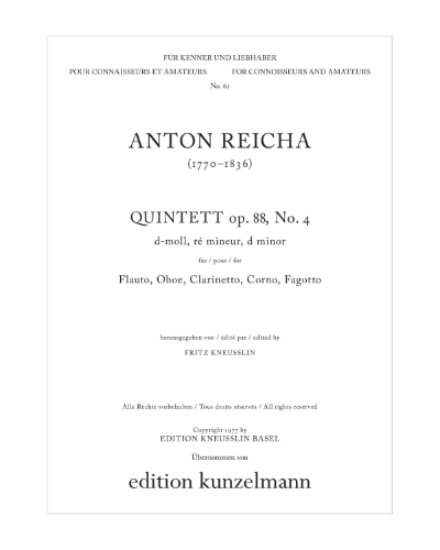 Quintet No. 4 in D minor, op. 88 — 雷哈