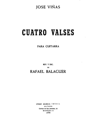 Cuatro Valses — José Viñas