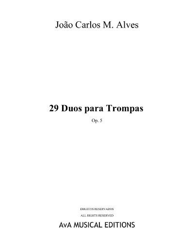 Twenty-nine Duets for Horn, op. 5 — João Carlos M. Alves