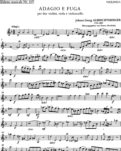 Adagio and Fugue in D major — 阿尔布雷希茨贝格
