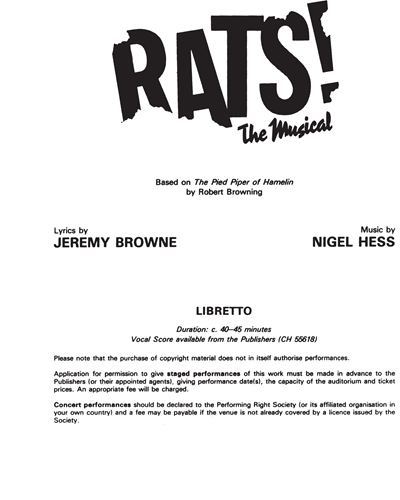 Rats! The Musical — Nigel Hess