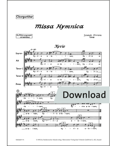 Missa hymnica (1948) — Joseph Ahrens