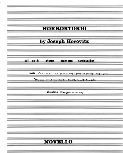 Horrortorio — Joseph Horovitz