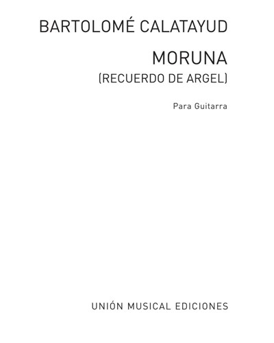 Moruna (Recuerdo de Argel) — Bartolomé Calatayud