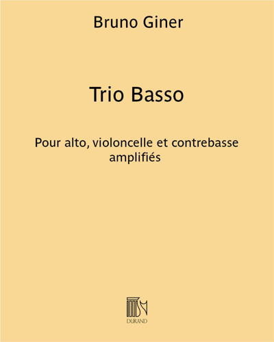 Trio Basso — Bruno Giner