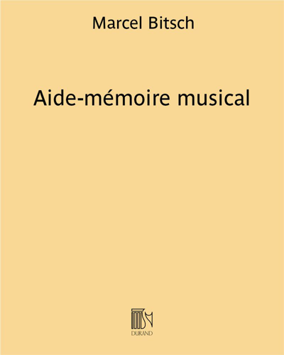 Aide-mémoire musical — Marcel Bitsch