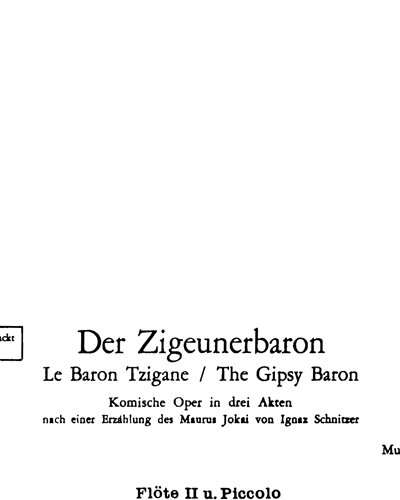 Baron Tzigane — 小约翰·施特劳斯