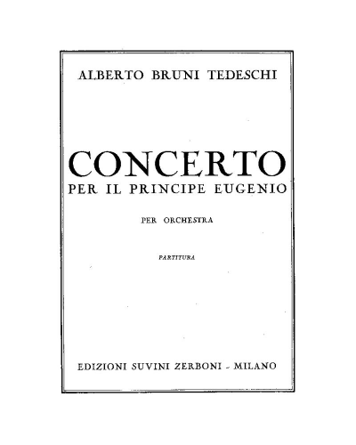 Concerto for Prince Eugene — Alberto Bruni Tedeschi