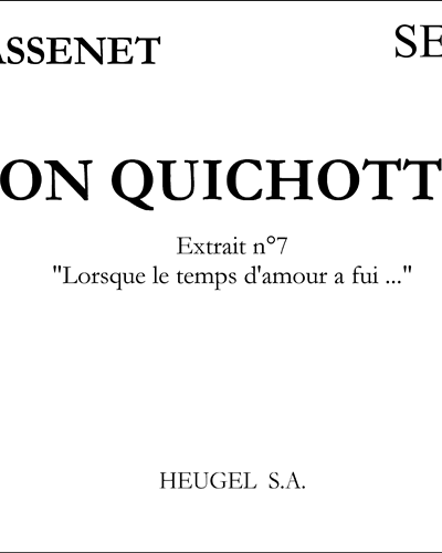Lorsque le temps d'Amour a fui — 马斯内