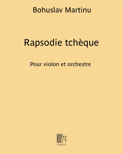 Rapsodie tchèque, H 307 A — 马丁努