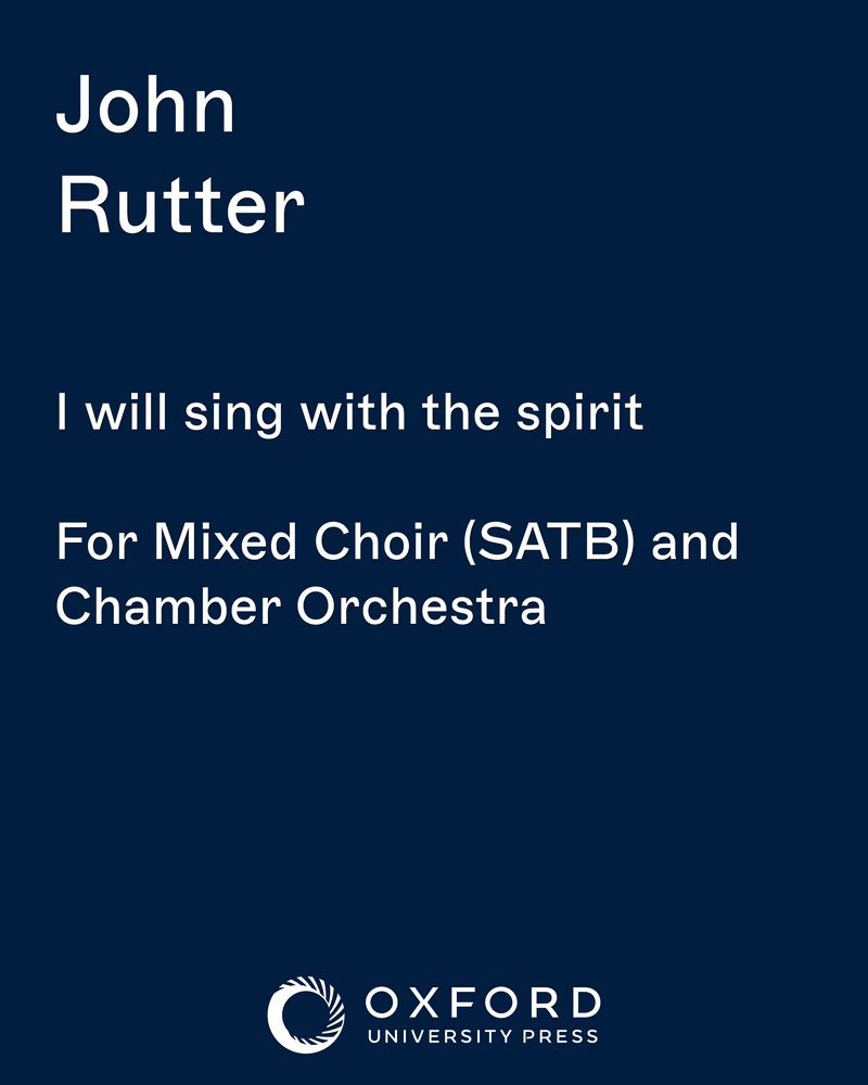 I will sing with the spirit — 约翰·拉特