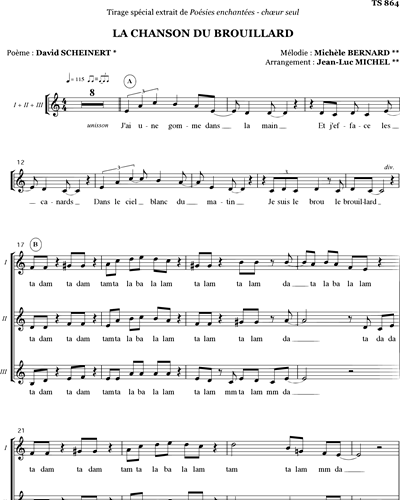 La chanson du brouillard — Michèle Bernard