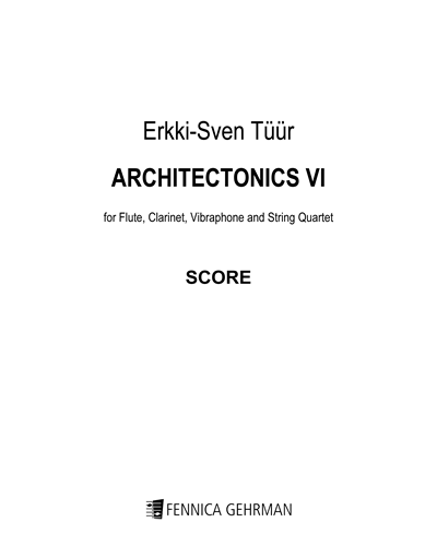 Architectonics VI — Erkki-Sven Tüür