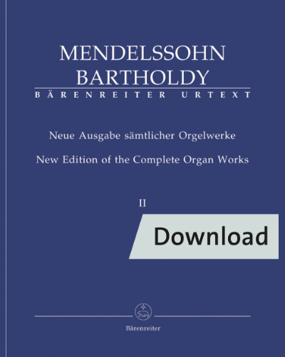 New Edition of the Complete Organ Works, Vol. 2 — 门德尔松