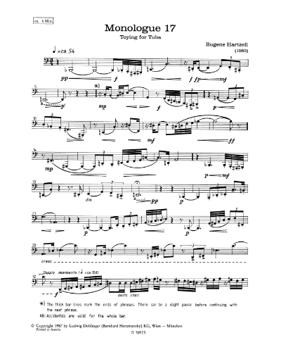 Toying for Tuba — Eugene Hartzell
