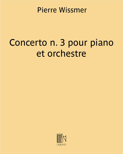 Piano Concerto No. 3 — Pierre Wissmer