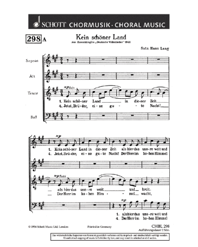 Nachtigallenkanon / Kein schöner Land — Joseph Haydn