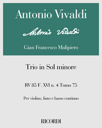 Trio in G minor, RV 85, F. XVI no. 4, Tomo 75 — 维瓦尔第