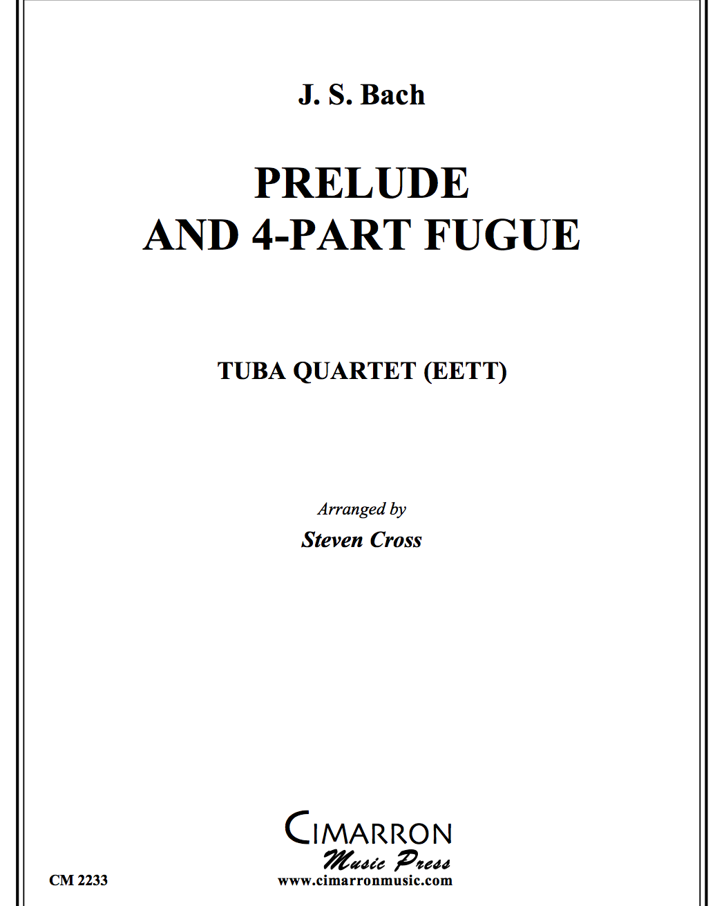Prelude and 4-Part Fugue — 巴赫
