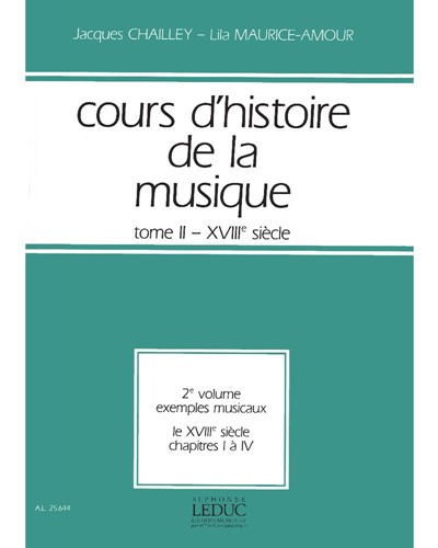 Cours d'histoire de la musique, Vol. 2 — Jacques Chailley