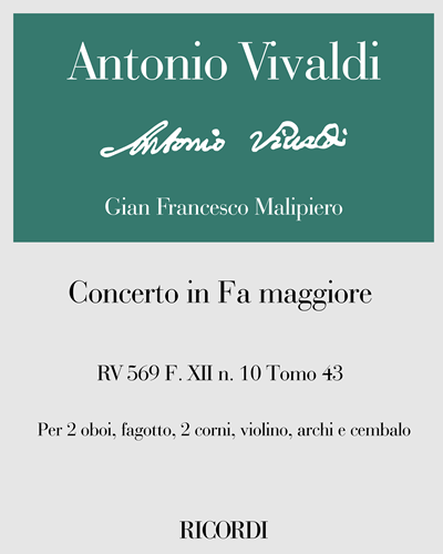 Concerto in F major, RV 569, F. XII No. 10, Vol. 43 — 维瓦尔第
