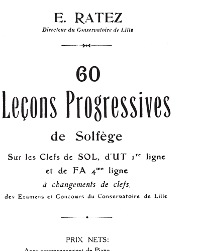 60 Progressive Solfège Lessons — Émile Pierre Ratez
