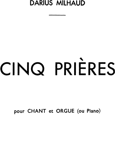 Five Prayers, op. 231c — 米约