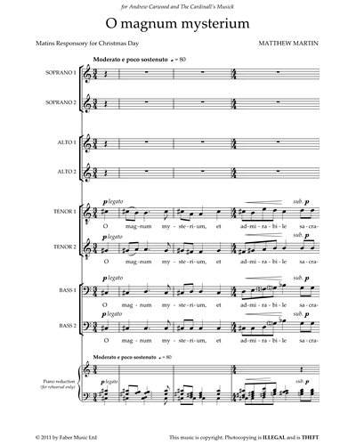 O Magnum Mysterium — Matthew Martin
