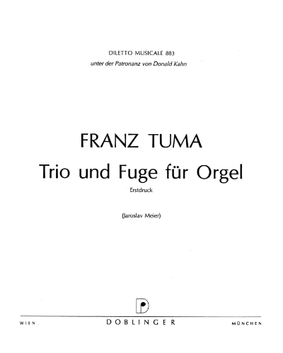 Trio and Fugue — Franz Tumi