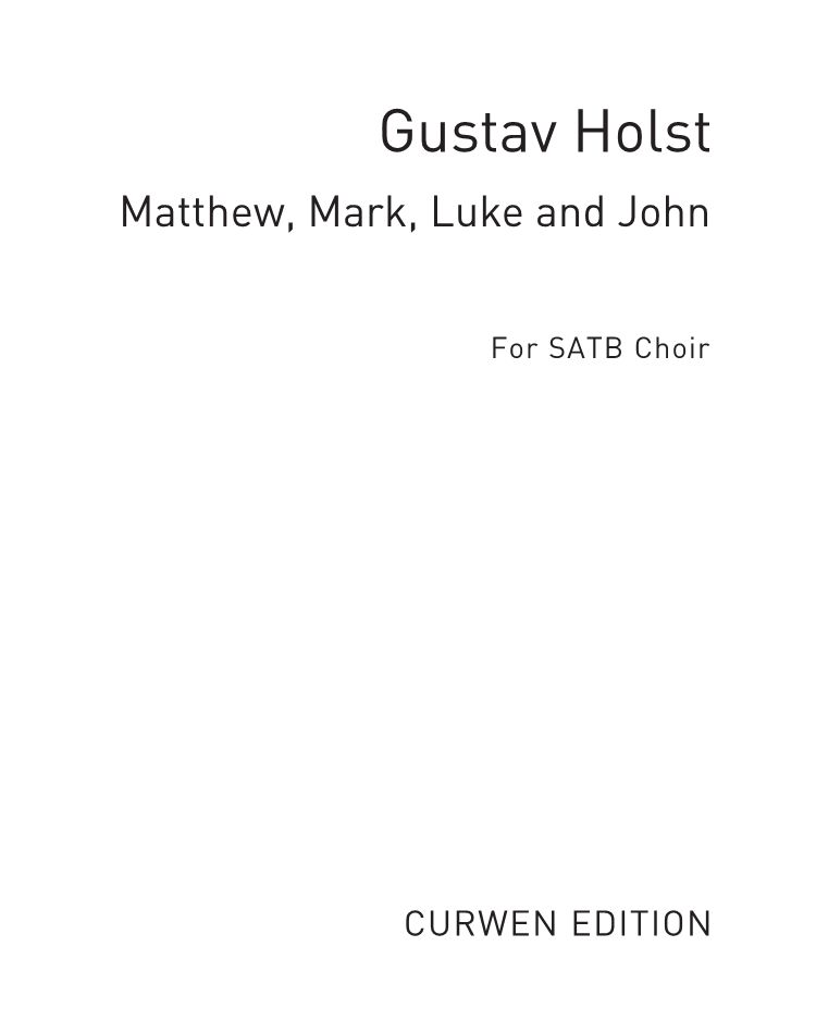 Matthew, Mark, Luke and John — 霍尔斯特